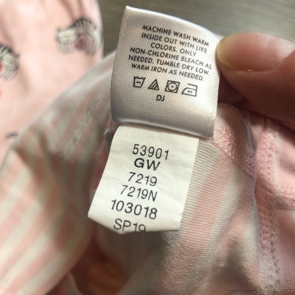 Hanna Andersson Baby Girl Kitty Cat Pajama Set Pink Size 0-3 Months - Picture 9 of 10